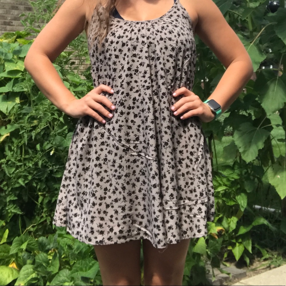 Forever 21 black flower dress